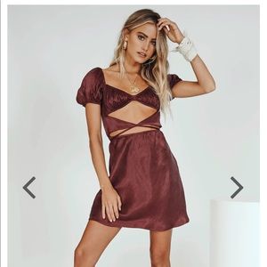 VRG GRL Au Revoir Bias Cut Mini Dress